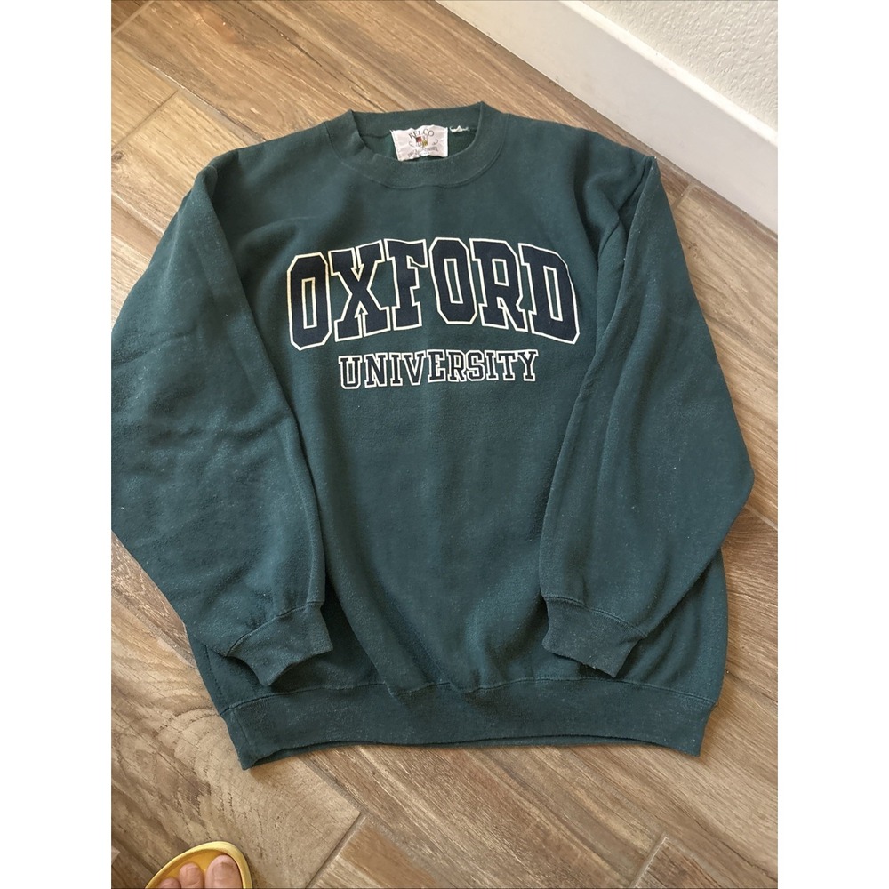 Vintage Oxford University Green Sweatshirt Relco Tag- Large